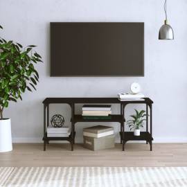 Comodă tv, negru, 102x35x45,5 cm, lemn prelucrat, 3 image