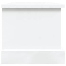 Cutie de depozitare, alb extralucios 50x30x28 cm lemn prelucrat, 7 image