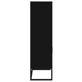 Dulap înalt, negru, 60x35x125 cm, lemn prelucrat, 6 image