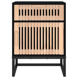 Dulapuri noptieră, 2 buc., negru, 40x30x55,5 cm, lemn & fier, 8 image
