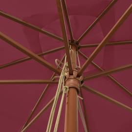 Umbrelă de grădină stâlp din lemn, roșu bordo, 300x300x273 cm, 5 image