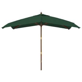 Umbrelă de grădină stâlp din lemn, verde, 300x300x273 cm, 3 image