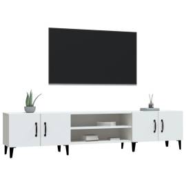 Comodă tv, alb, 180x31,5x40 cm, lemn prelucrat, 4 image