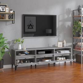 Comodă tv, gri sonoma, 150x30x44,5 cm, lemn prelucrat, 3 image