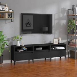 Comodă tv, negru, 150x30x44,5 cm, lemn prelucrat