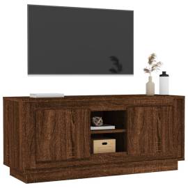Comodă tv, stejar maro, 102x35x45 cm, lemn prelucrat, 4 image