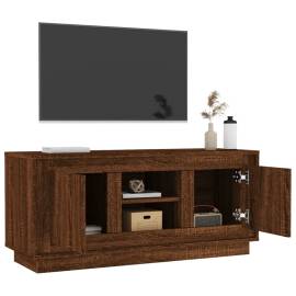 Comodă tv, stejar maro, 102x35x45 cm, lemn prelucrat, 5 image