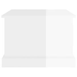 Măsuță de cafea, alb extralucios, 50x50x35 cm, lemn compozit, 8 image