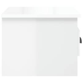 Noptieră de perete, alb extralucios, 41,5x36x28 cm, 7 image