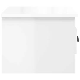 Noptiere de perete, 2 buc., alb extralucios, 41,5x36x28 cm, 8 image