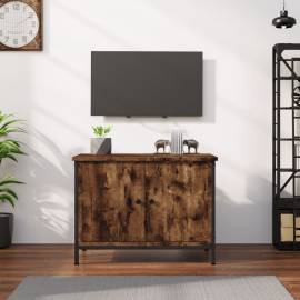 Comodă tv cu uși, stejar afumat, 60x35x45 cm, lemn prelucrat