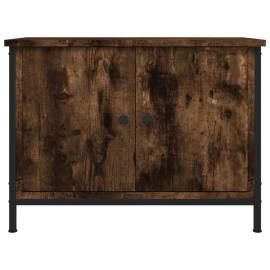 Comodă tv cu uși, stejar afumat, 60x35x45 cm, lemn prelucrat, 5 image