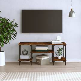 Comodă tv, stejar fumuriu, 102x35x45,5 cm, lemn prelucrat, 3 image