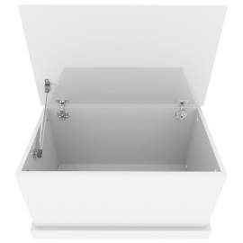 Cutie de depozitare, alb extralucios 70x40x38 cm lemn prelucrat, 8 image