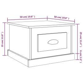 Măsuță de cafea, alb, 50x50x35 cm, lemn compozit, 10 image