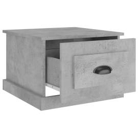 Măsuță de cafea, gri beton, 50x50x35 cm, lemn prelucrat, 7 image