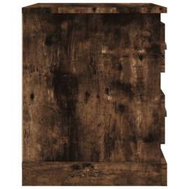 Noptieră, stejar afumat, 39x39x47,5 cm, lemn prelucrat, 8 image