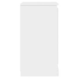 Servantă, alb extralucios, 37,5x35,5x67,5 cm, lemn prelucrat, 8 image