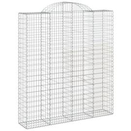 Coșuri gabion arcuite, 2 buc, 200x50x220/240cm, fier galvanizat, 3 image