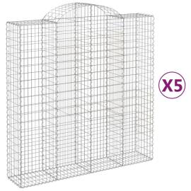 Coșuri gabion arcuite, 5 buc 200x50x200/220 cm, fier galvanizat, 2 image