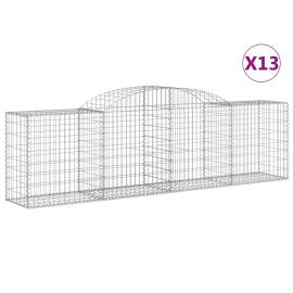 Coșuri gabion arcuite 13 buc, 300x50x80/100 cm, fier galvanizat, 2 image