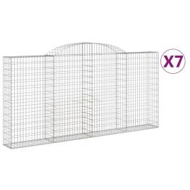 Coșuri gabion arcuite 7 buc. 300x30x140/160 cm fier galvanizat, 2 image