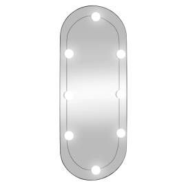 Oglindă de perete cu lumini led 30x70 cm oval sticlă, 2 image