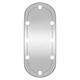 Oglindă de perete cu lumini led 30x70 cm oval sticlă, 5 image