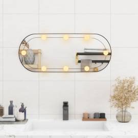 Oglindă de perete cu lumini led 30x70 cm oval sticlă, 3 image