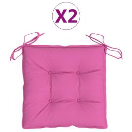 Perne de scaun, 2 buc., pink, 40x40x7 cm, material textil, 2 image