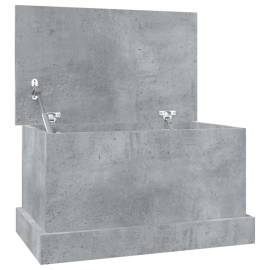 Cutie de depozitare, gri beton, 50x30x28 cm, lemn prelucrat, 2 image