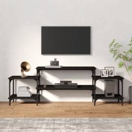 Dulap tv, negru, 157x35x52 cm, lemn prelucrat, 3 image