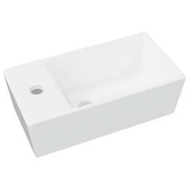 Chiuvetă ceramică pătrată, cu robinet (nu se vinde individual), 2 image