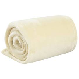 Pătură, crem, 130x170 cm, poliester, 2 image