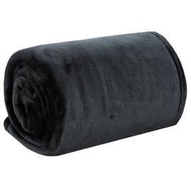 Pătură, negru, 150x200 cm, poliester, 2 image