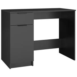 Birou, negru, 100x50x75 cm, lemn prelucrat, 2 image