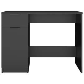 Birou, negru, 100x50x75 cm, lemn prelucrat, 6 image