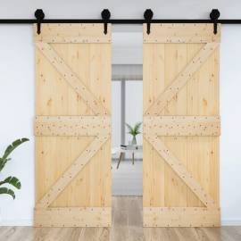 Ușă, 85x210 cm, lemn masiv de pin, 3 image