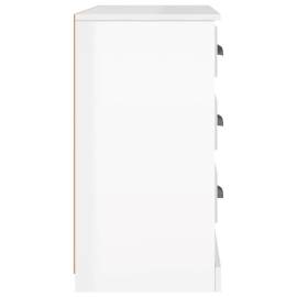 Servantă, alb extralucios, 104,5x35,5x67,5 cm, lemn prelucrat, 5 image