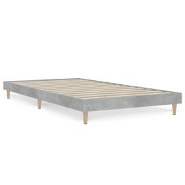 Cadru de pat, gri beton, 100x200 cm, lemn prelucrat, 2 image