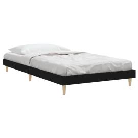 Cadru de pat, negru, 100x200 cm, lemn prelucrat, 5 image