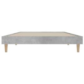 Cadru de pat, gri beton, 100x200 cm, lemn prelucrat, 6 image