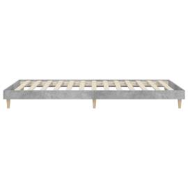 Cadru de pat, gri beton, 100x200 cm, lemn prelucrat, 7 image