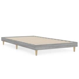 Cadru de pat, gri sonoma, 100x200 cm, lemn prelucrat, 2 image