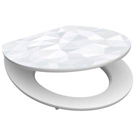 SchÜtte scaun toaletă diamond cu închidere silențioasă extralucios mdf, 4 image