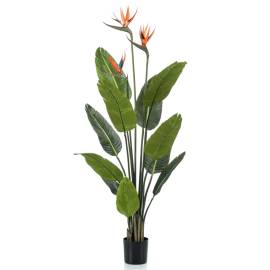 Emerald plantă artificială pasărea paradisului ghiveci cu flori 120 cm, 2 image