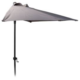 Progarden umbrelă de soare, gri deschis, 250 cm, semirotundă, 2 image