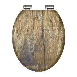 SchÜtte capac de toaletă, maro, mdf cu aspect de lemn masiv