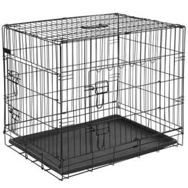 @pet cușcă transport câini, negru, 63x44x50,5 cm, metal, 15001, 2 image
