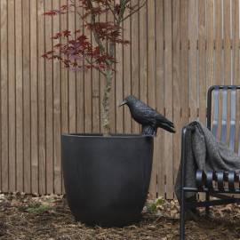Capi jardinieră în formă de ou urban smooth, negru, 54x52 cm, kbl935, 3 image
